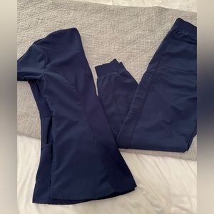 Med Couture navy blue scrub set
